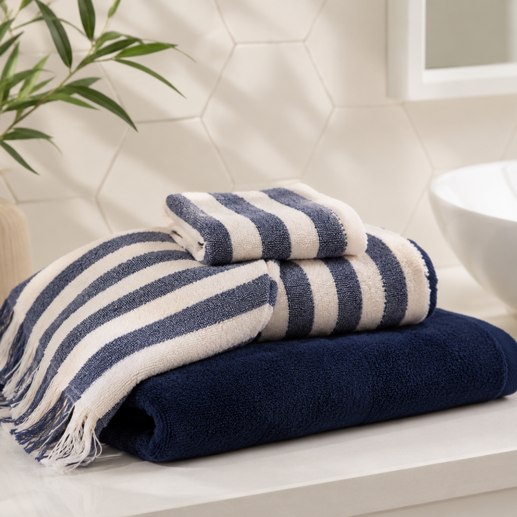 Plain Blue & White Stripe Bundle
