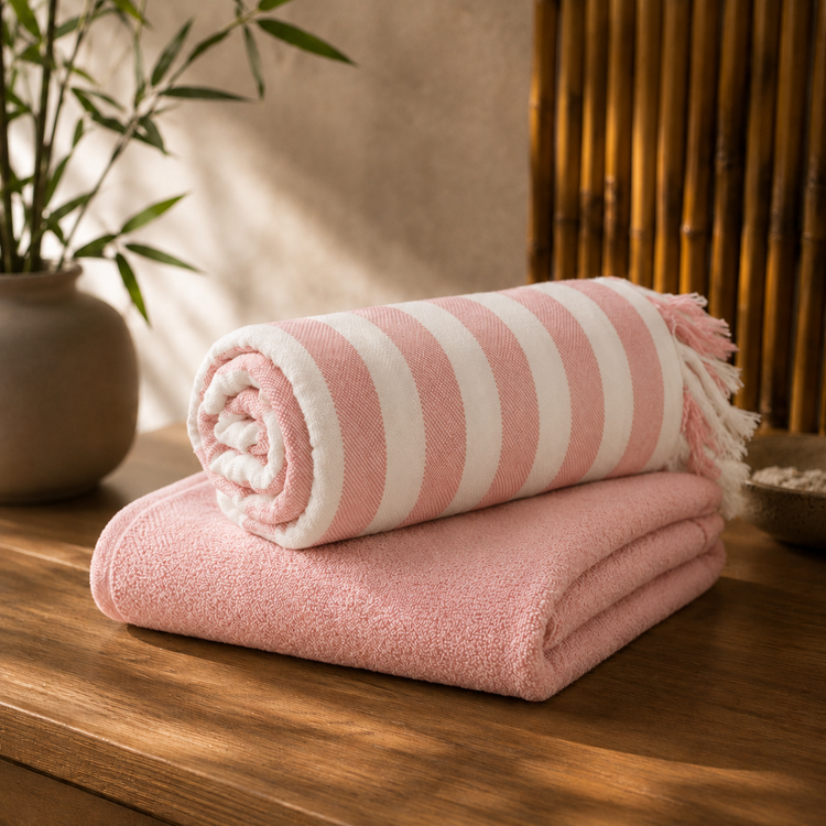 Plain Pink & White Stripe Bundle